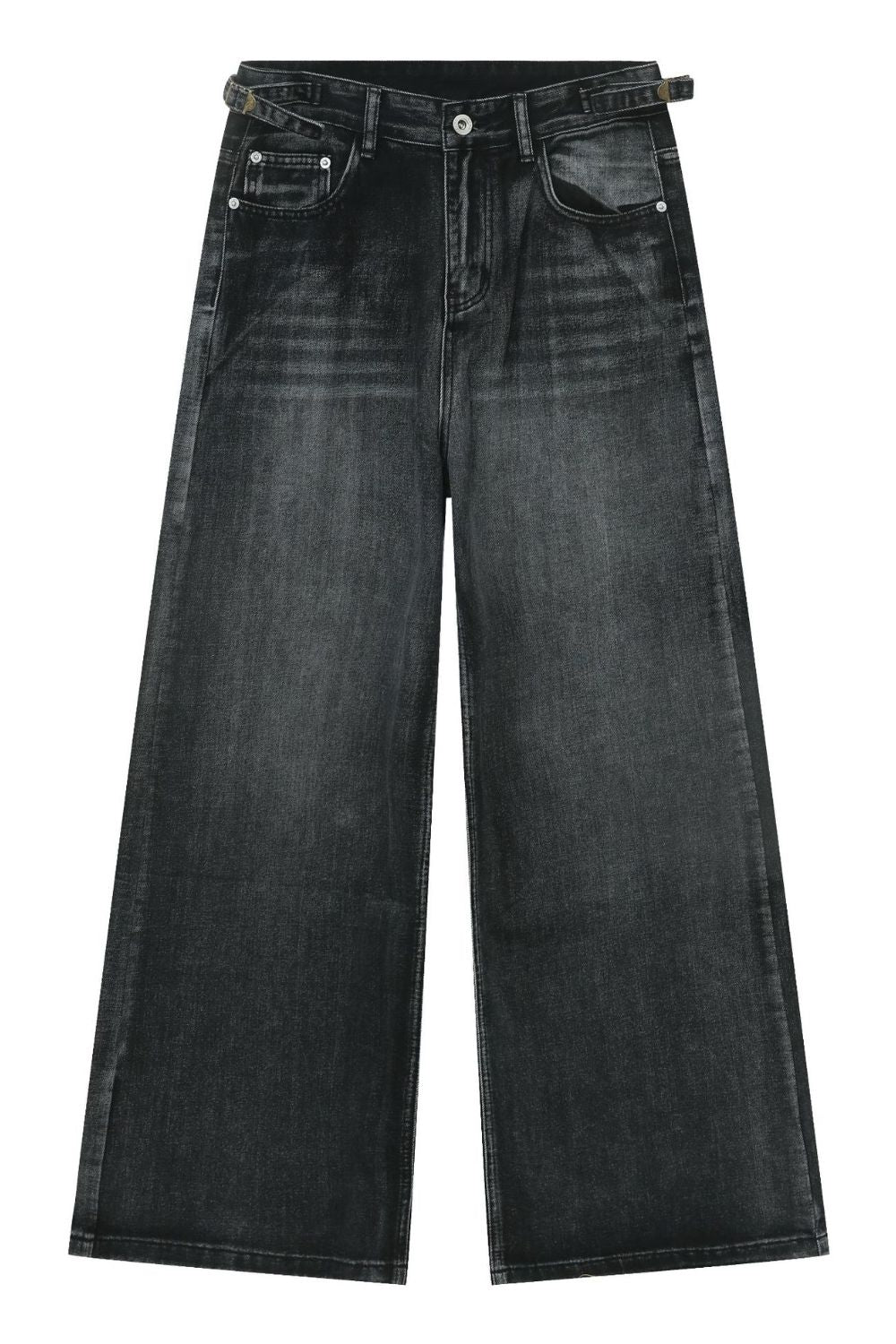 Men's Wide Leg Jeans with Pockets - felvior