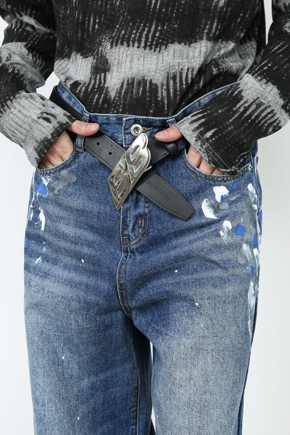 Men's Paint Wide Leg Jeans