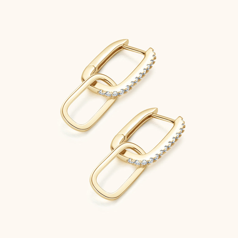 925 Sterling Silver Moissanite Earrings - felvior