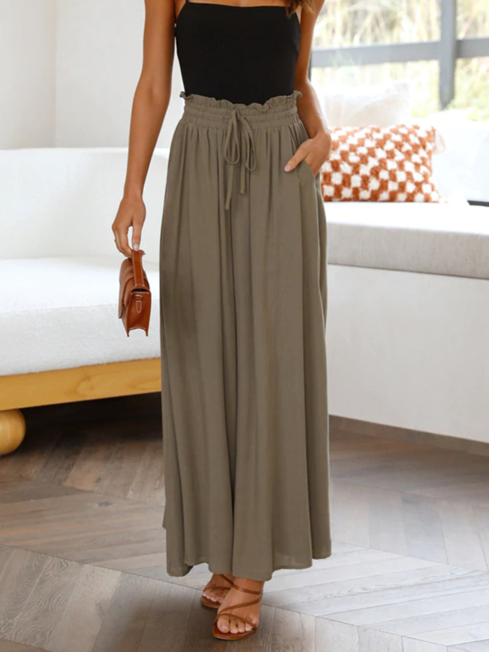 Wide Leg Pants with Pockets
