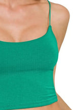 Zenana Double Layered Spaghetti Bra Cami