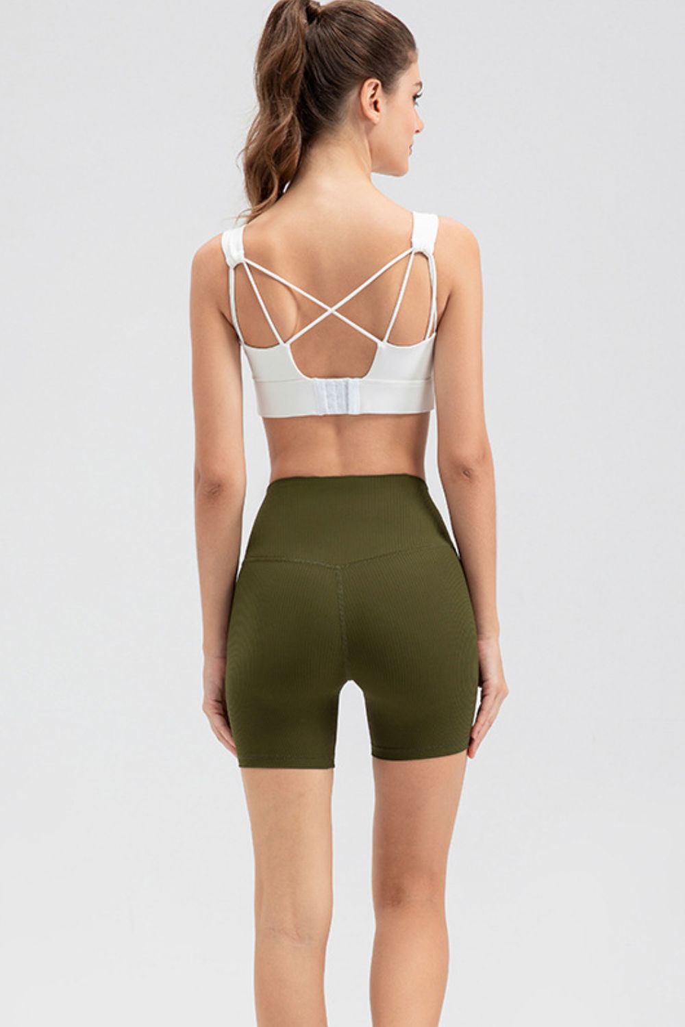 Wide Waistband Slim Fit Sports Shorts - felvior