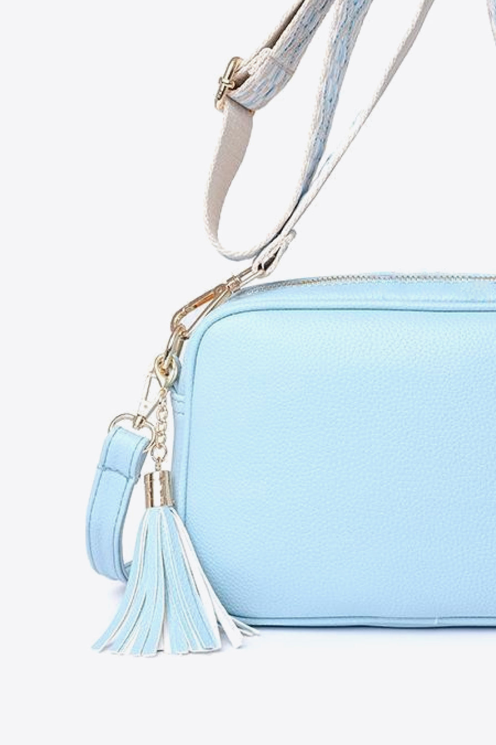 PU Leather Tassel Crossbody Bag - felvior