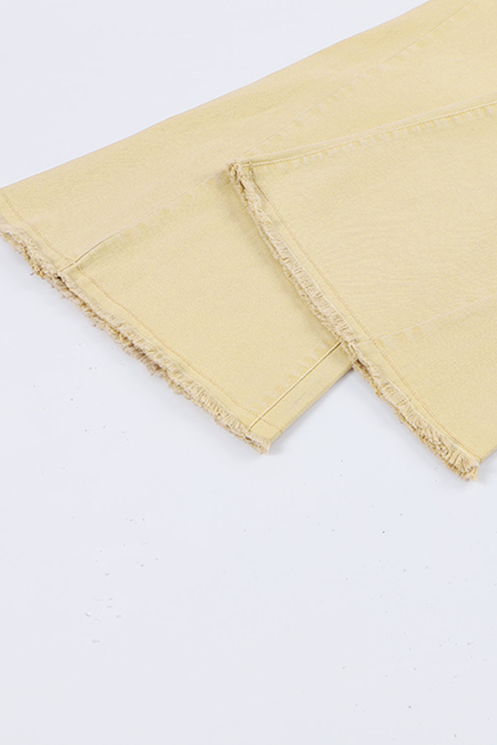 Raw Edge Mid Waist Flared Jeans