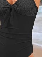 Lace Detail Crisscross Back One-Piece Swimwear
