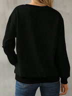 Graphic Round Neck Long Sleeve Sweatshirt