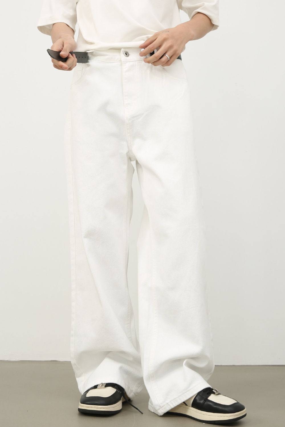 Men's Wide Straight Leg Jeans - felvior