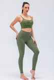 Wide Waistband Slim Fit Active Leggings - felvior