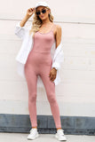 Double-Strap Scoop Neck Sports Jumpsuit - felvior