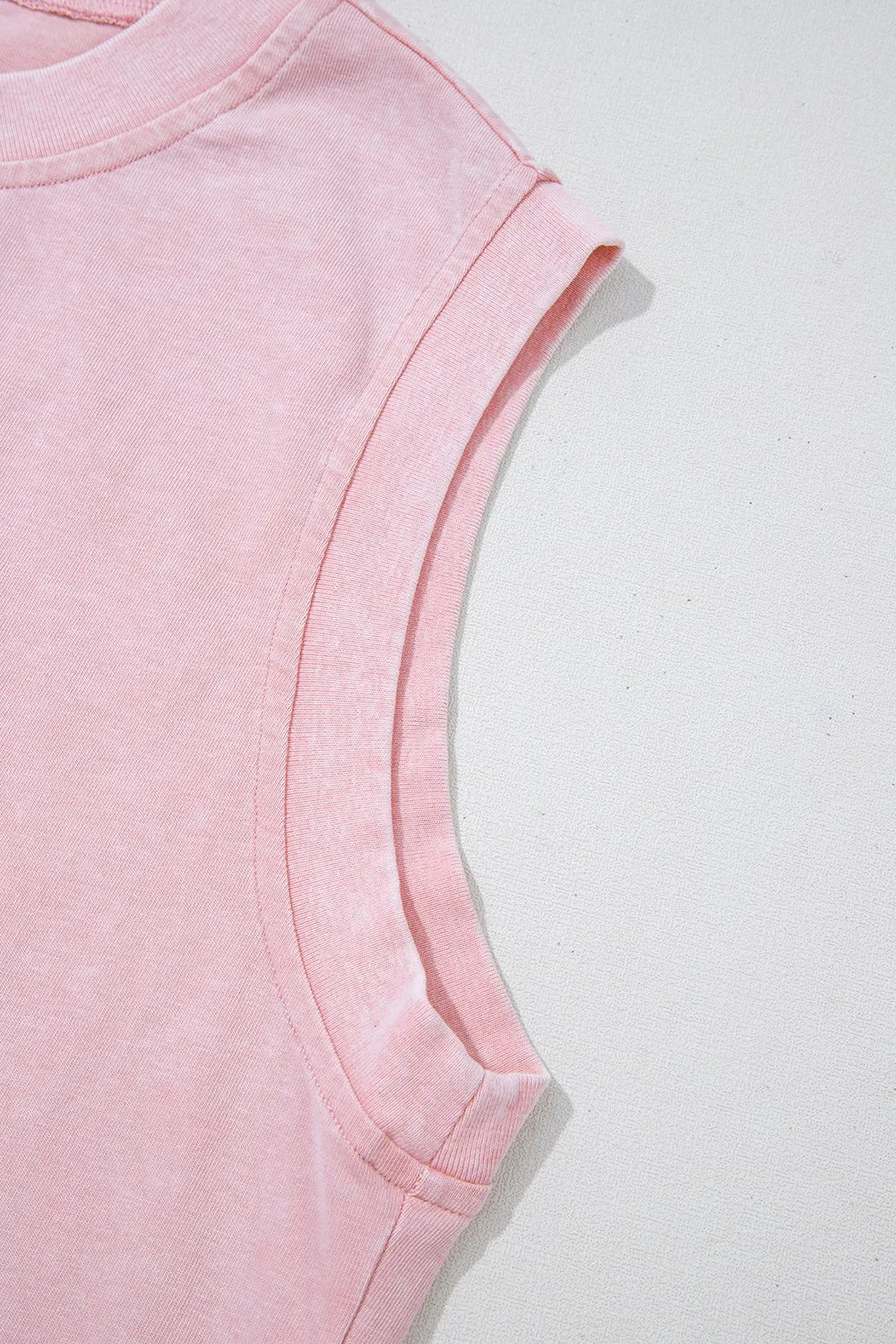 Mineral Wash Cotton Tank Top and Slit Skort Set