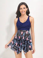 Printed Wide Strap Two-Piece Swim Set