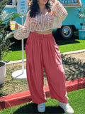 Full Size Wide Leg Pants with Pockets Plus Size - felvior