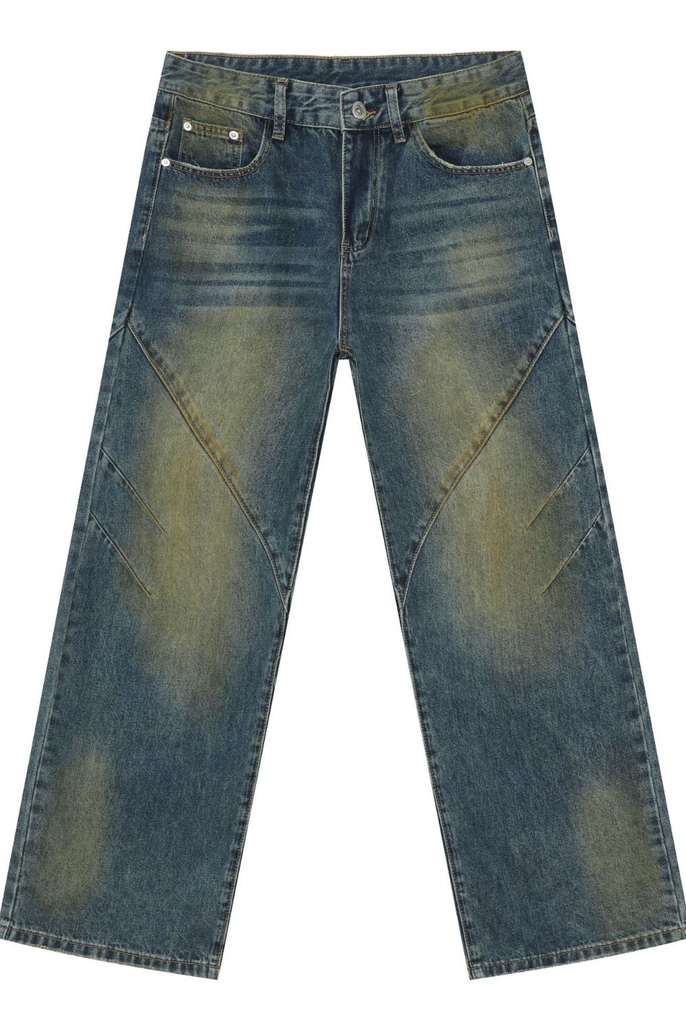 Men's Washed Jeans with Pockets