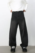 Men's Wide Leg Jeans with Pockets