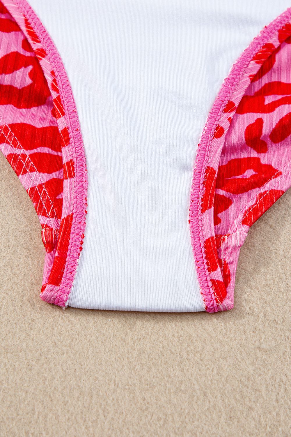 Leopard Cutout Ribbed Side Drawstring One-Piece Swimsuit - felvior