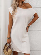 One Shoulder Mini Sweater Dress