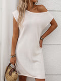 One Shoulder Mini Sweater Dress - felvior