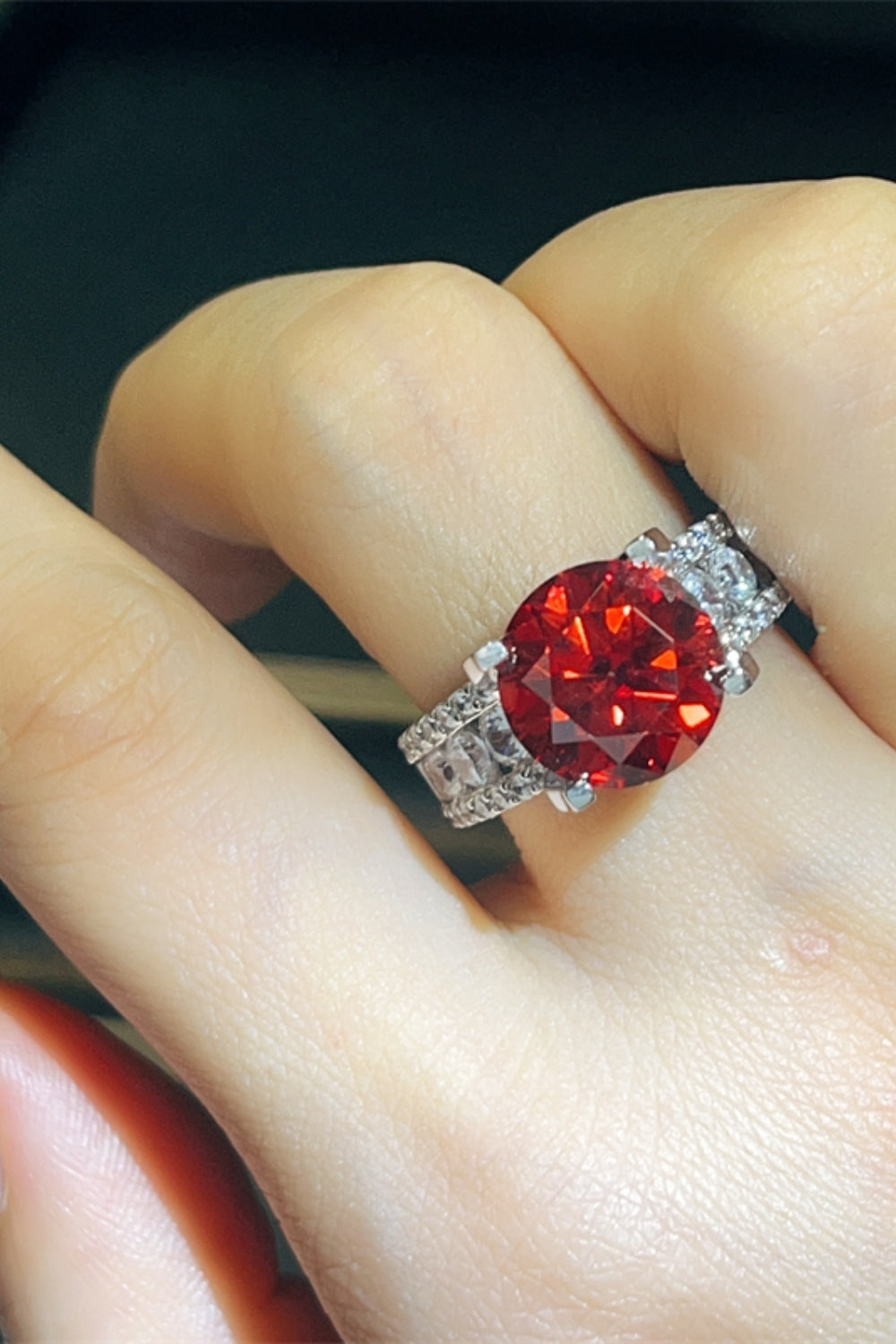 5 Carat Moissanite 925 Sterling Silver Ring - felvior