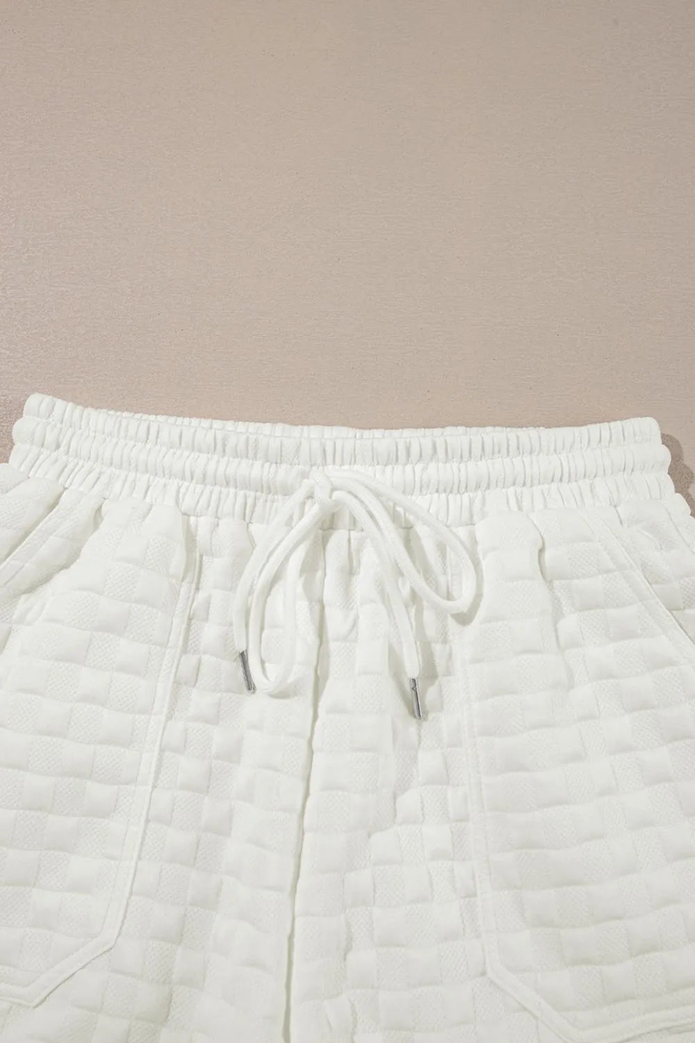 Checkered Texture Top and Shorts Set