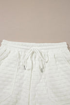 Checkered Texture Top and Shorts Set