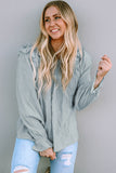 Frill Trim Flounce Sleeve Blouse - felvior