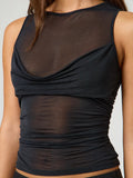 Ruched Round Neck Tank - felvior