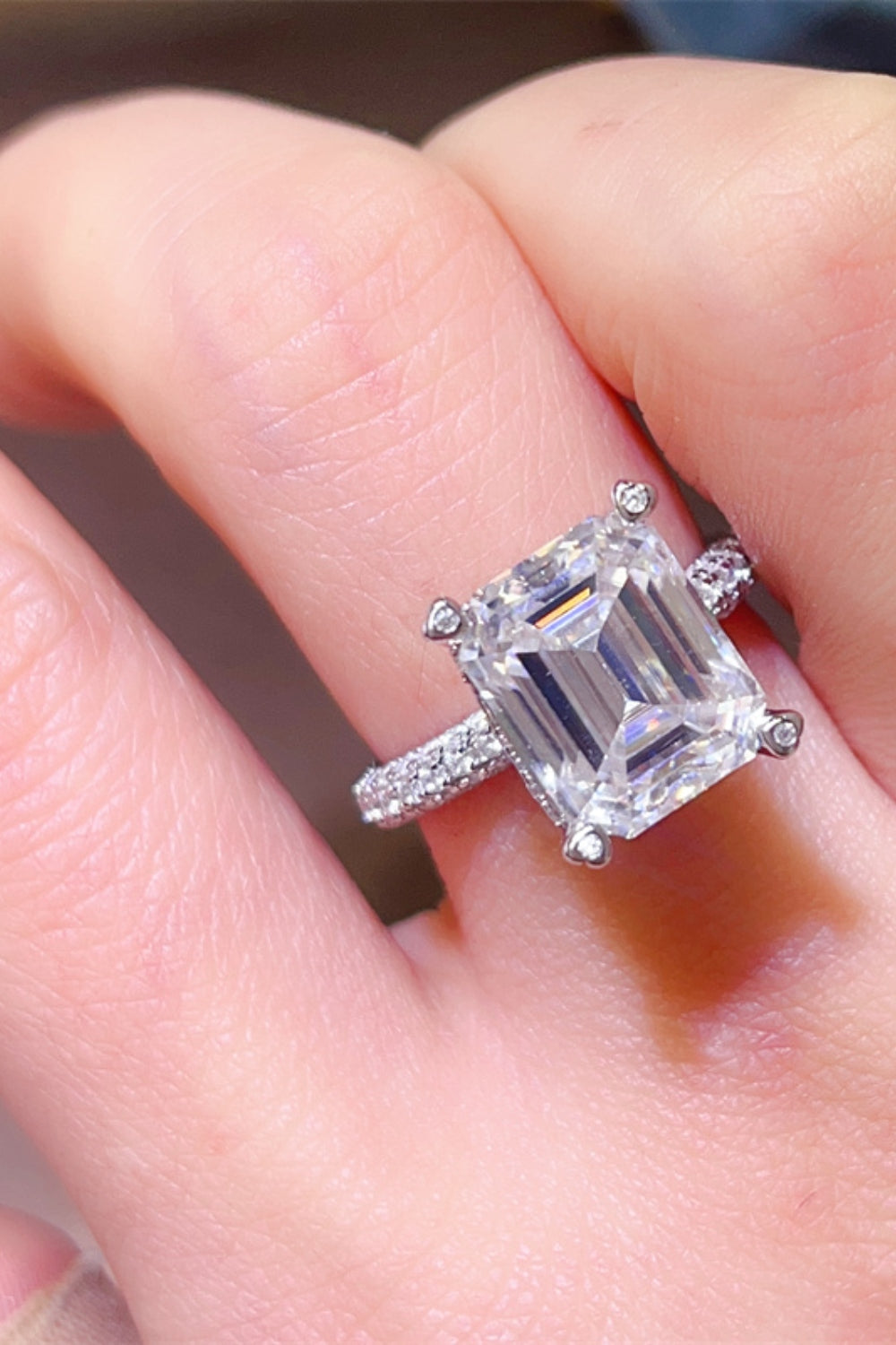 5 Carat Moissanite 925 Sterling Silver Ring - felvior
