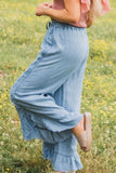 Raw Hem Wide Leg Jeans - felvior