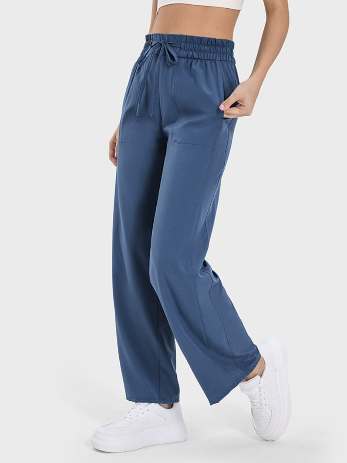 Millennia Drawstring Pocketed Active Pants - felvior