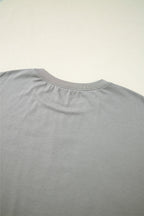 Letter Graphic Round Neck Short Sleeve T-Shirt