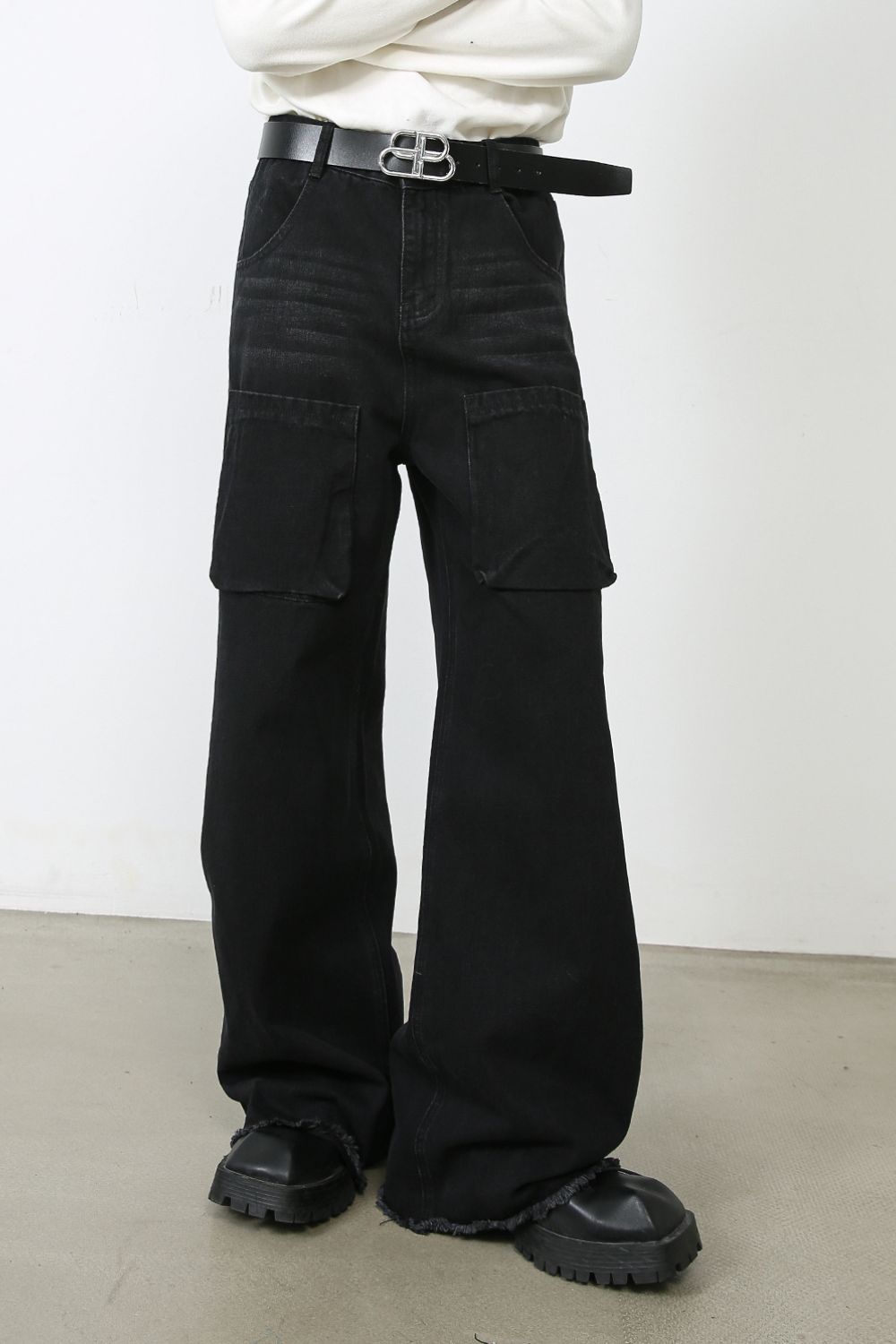 Men's Wide Leg Jeans with Pockets Zweitbild