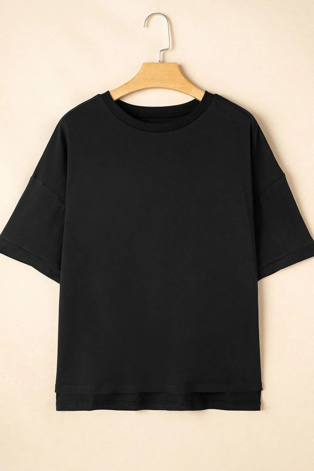 Loose Half Sleeve Hi Low Hem T Shirt