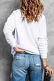 Jack-O'-Lantern Round Neck Long Sleeve Sweatshirt - felvior