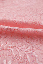 Lace Flower Round Neck Long Sleeve Top