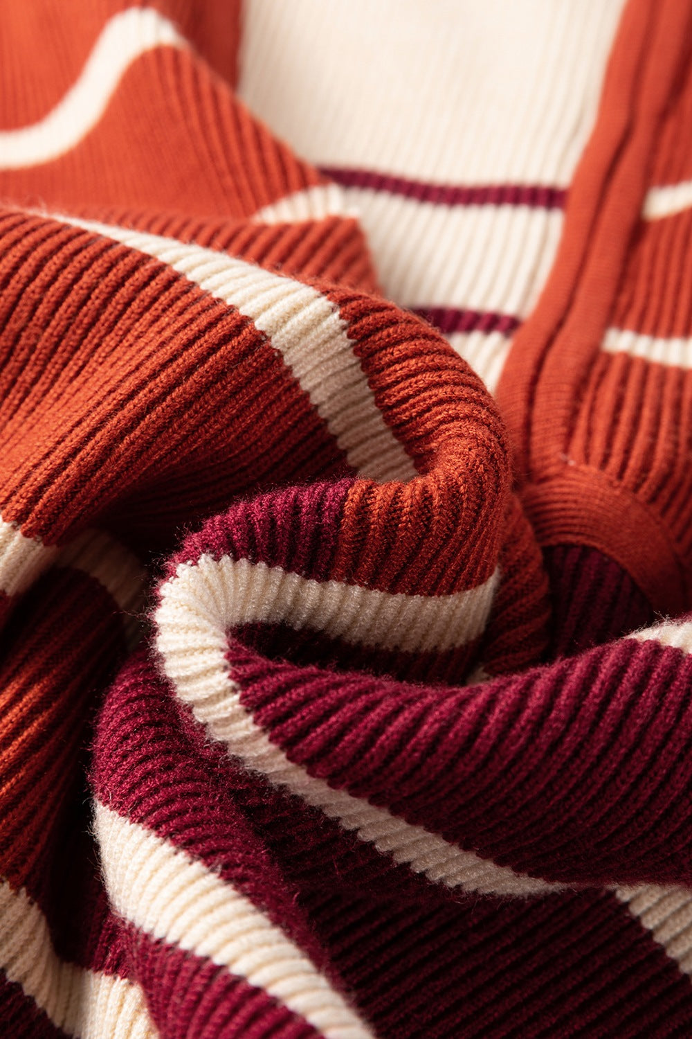 Striped Quarter Zip Cap Sleeve Sweater Dress - felvior