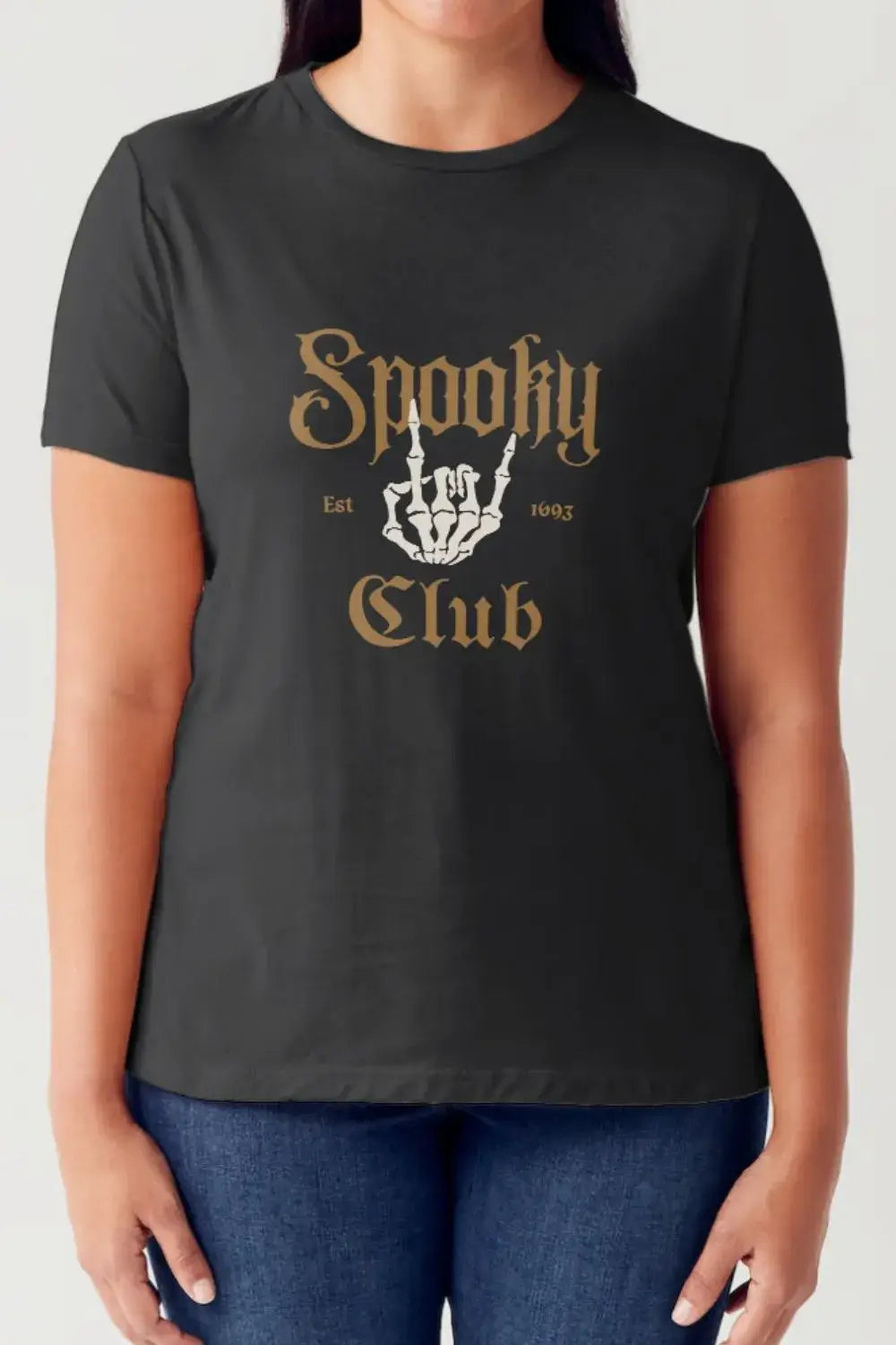Simply Love Full Size SPOOKY CLUB Short Sleeve Tubular T-Shirt Hauptbild
