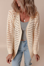 Openwork Open Front Cardigan