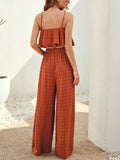 Swiss Dot Layered Cami and Pants Set - felvior