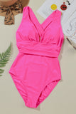 Crisscross Wide Strap One-Piece Swimwear - felvior