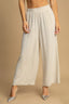Umgee Full Size High Waisted Embellished Linen Pants Plus Size