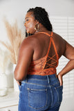JadyK Juliette Full Size Crisscross Lace Bralette - felvior