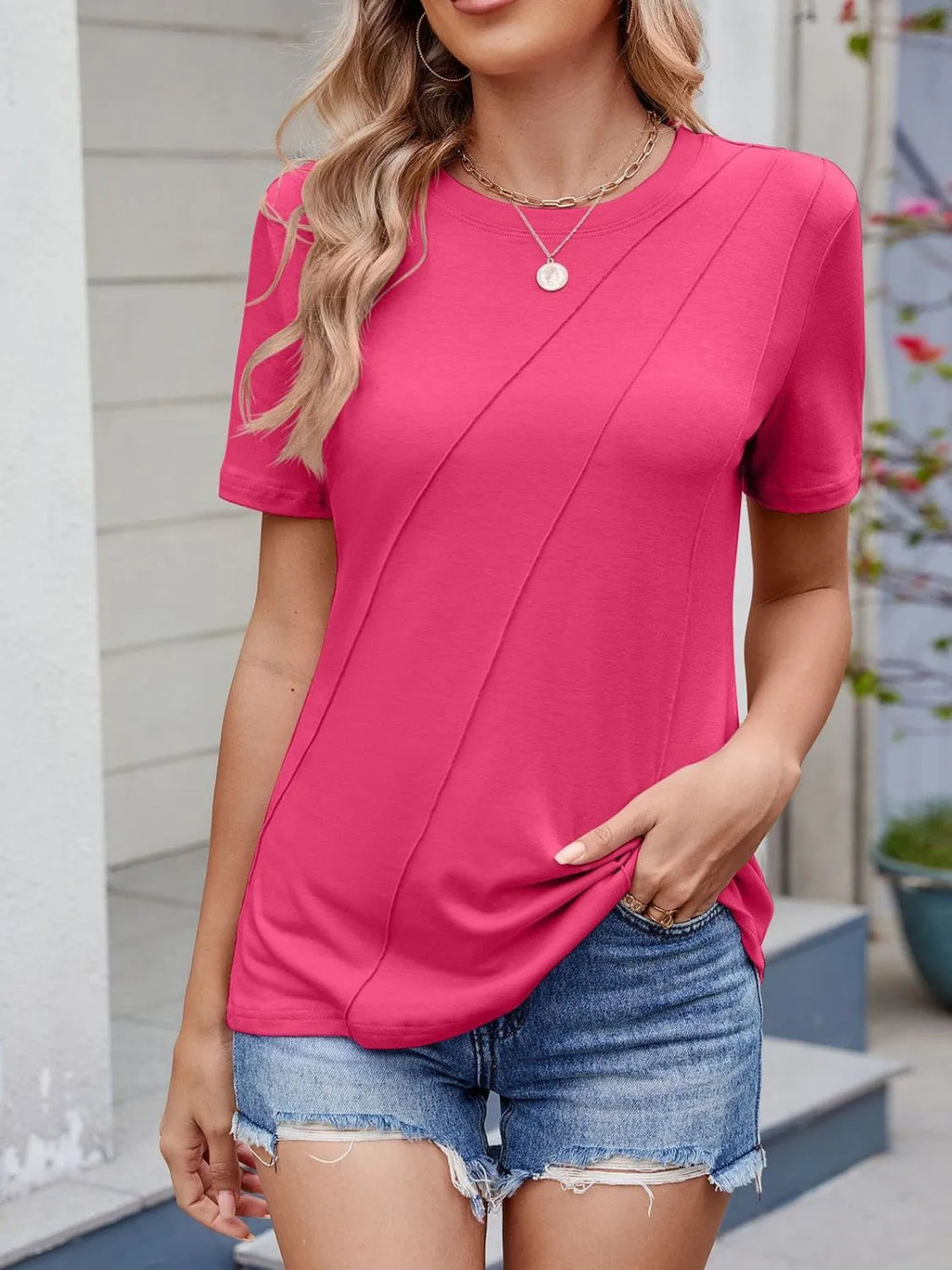 Round Neck Short Sleeve T-Shirt