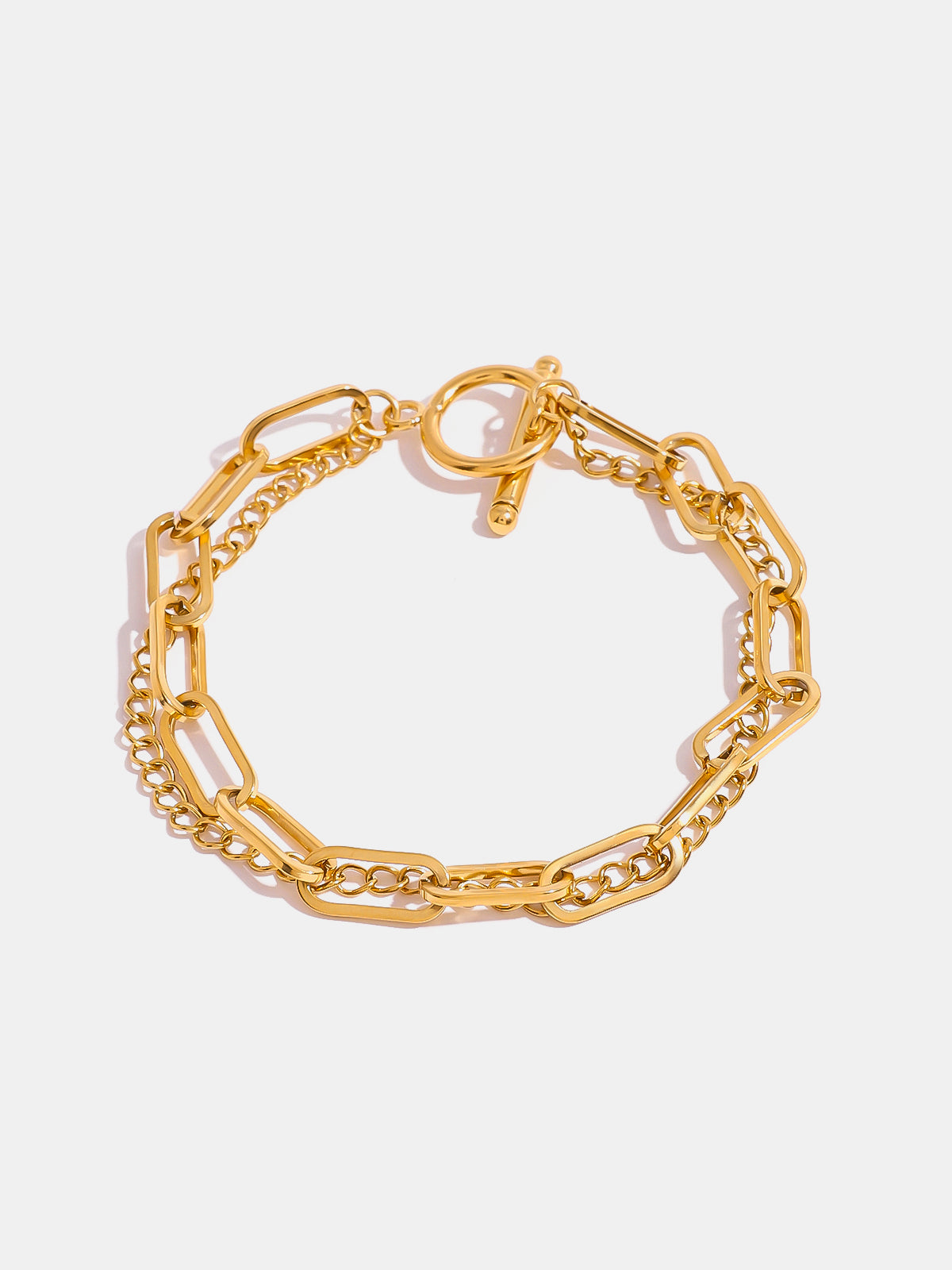 18K Gold-Plated Stainless Steel Chain Bracelet - felvior