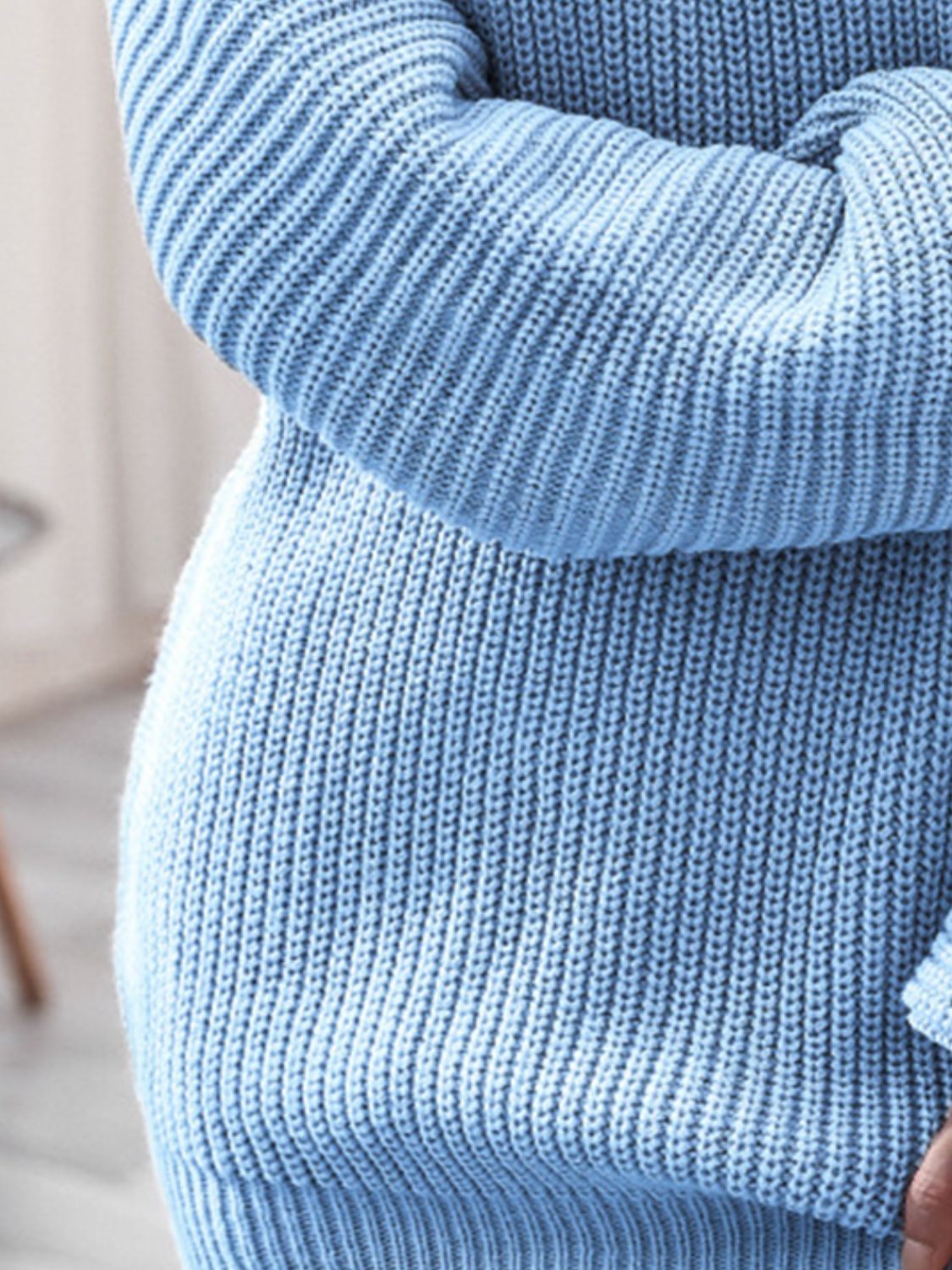 Rib-Knit Mini Sweater Dress - felvior