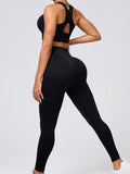 Round Neck Wide Strap Tank and Leggings Active Set - felvior