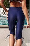 Drawstring Ruched Swim Shorts - felvior