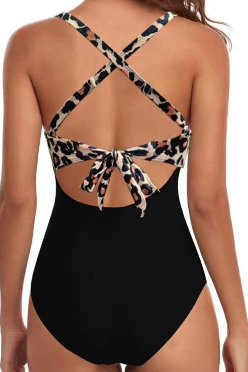 Tied Crisscross Cutout One-Piece Swimwear - felvior