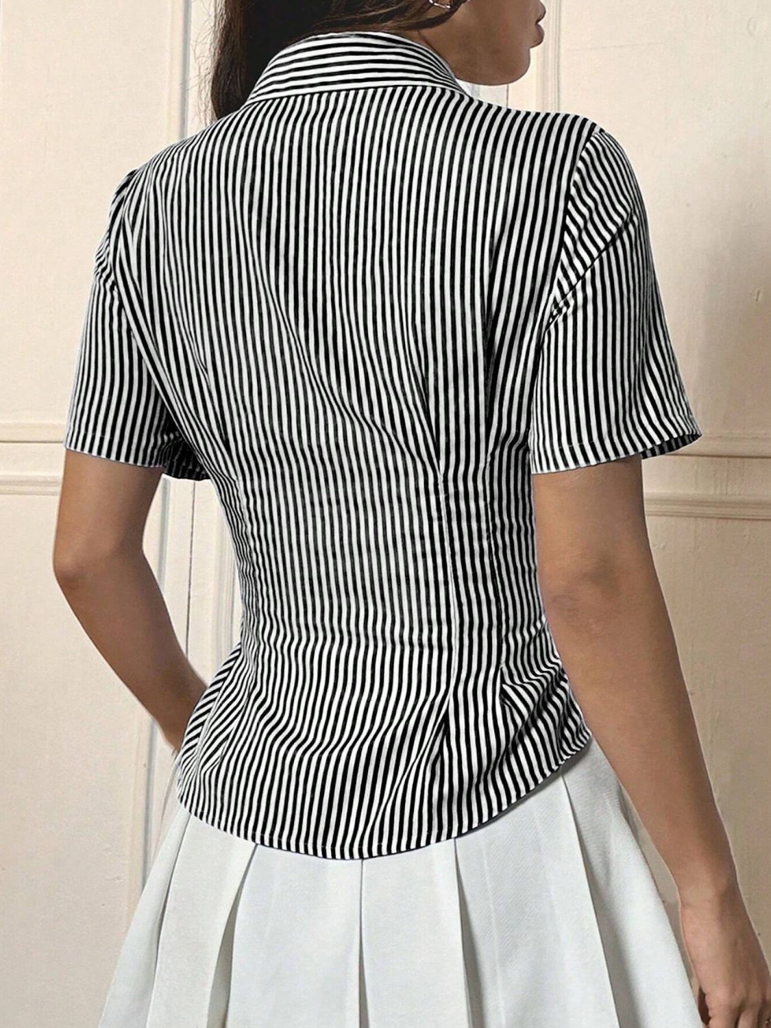 Button Down Short Sleeve Shirt - felvior