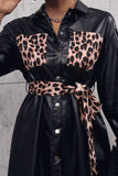 Ivy Lane Tied Leopard Snap Down Trench Coat - felvior