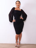 Zip-Back Ruched Bodycon Dress - felvior